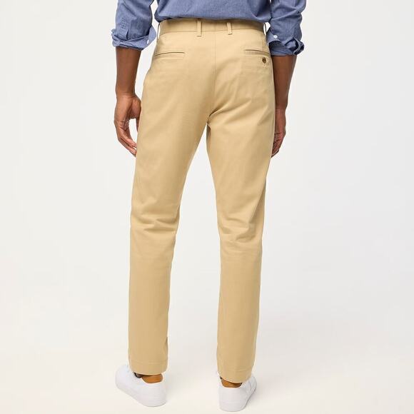 J. Crew Athletic Chino Pants Slim Fit British Khaki NWT Mens Waist 34 Length 30 - Picture 2 of 10
